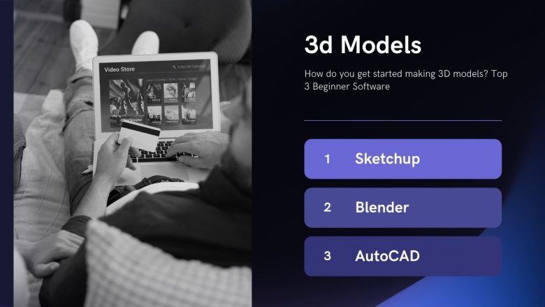 How do you get started making 3D models? Top 3 Beginner Software